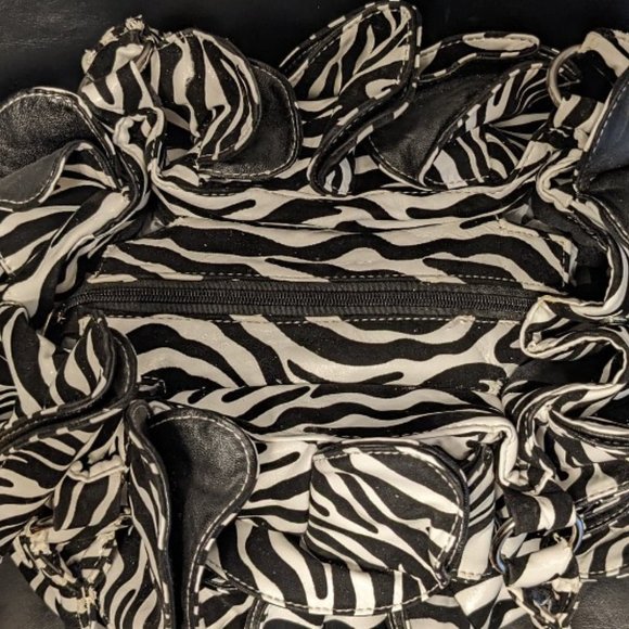 COPY - Ruffled Zebra Purse - Picture 3 of 5